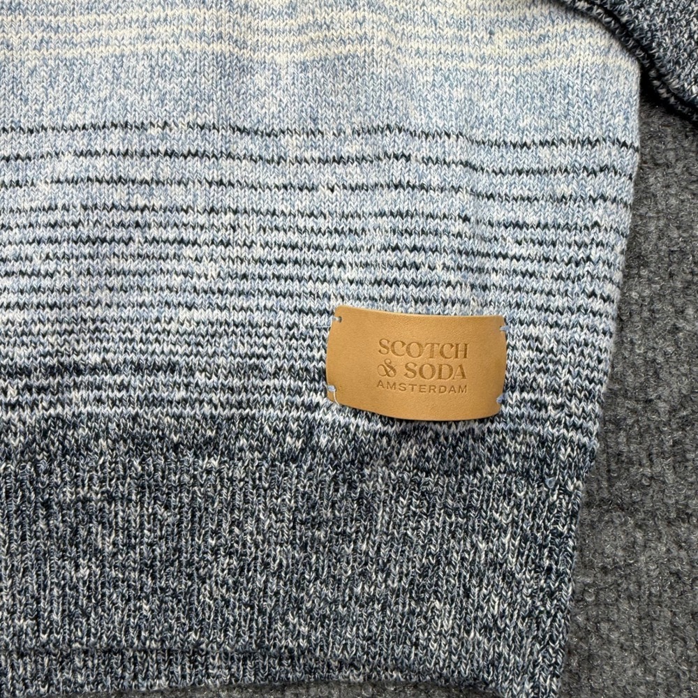 Scotch & Soda Mens Blue Pink Ombre Space Dye Crewneck Sweater Large - Picture 4 of 9